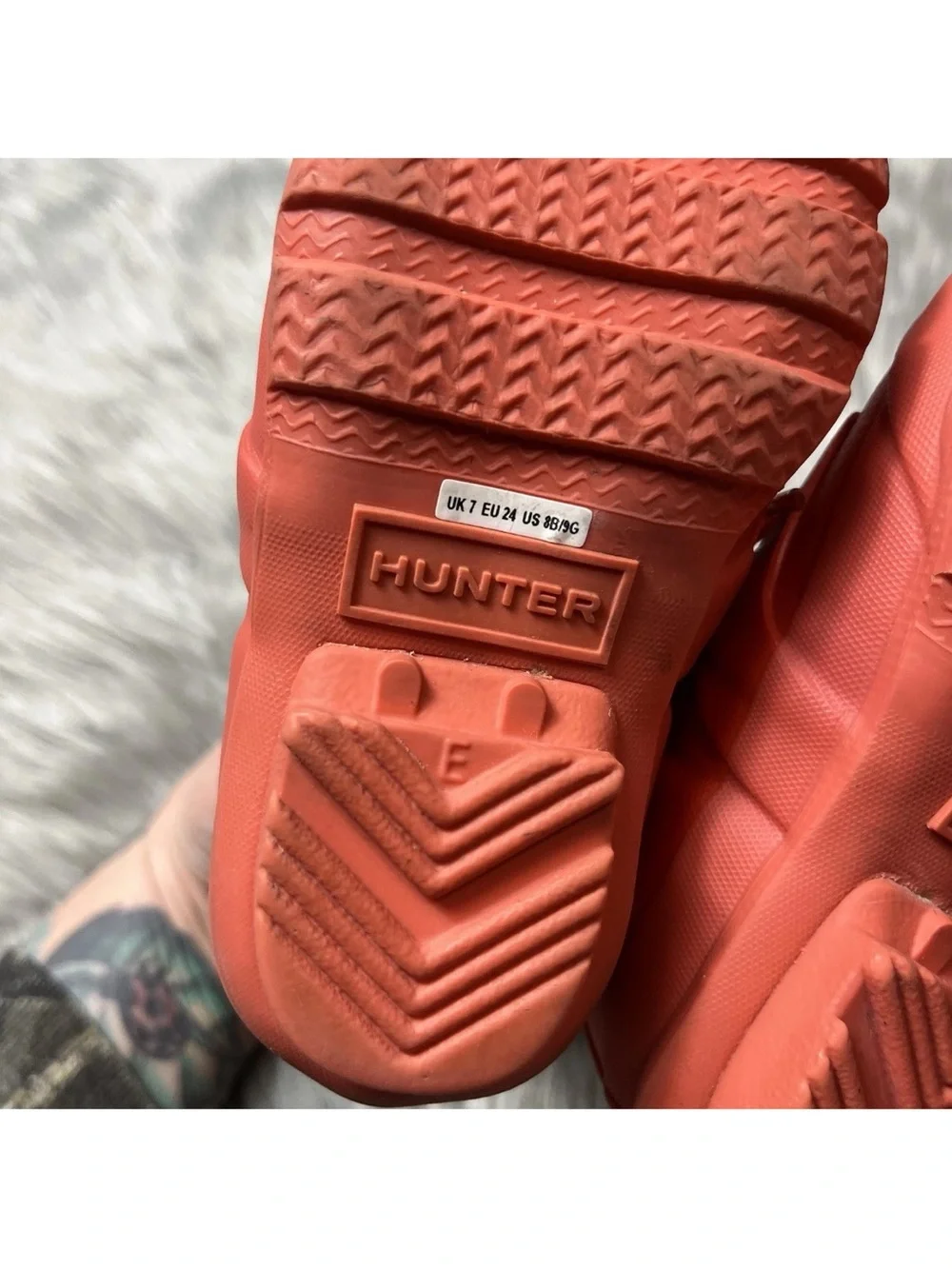 Hunter Toddler Lace Up Rain Boots Orange Size 8B/9G